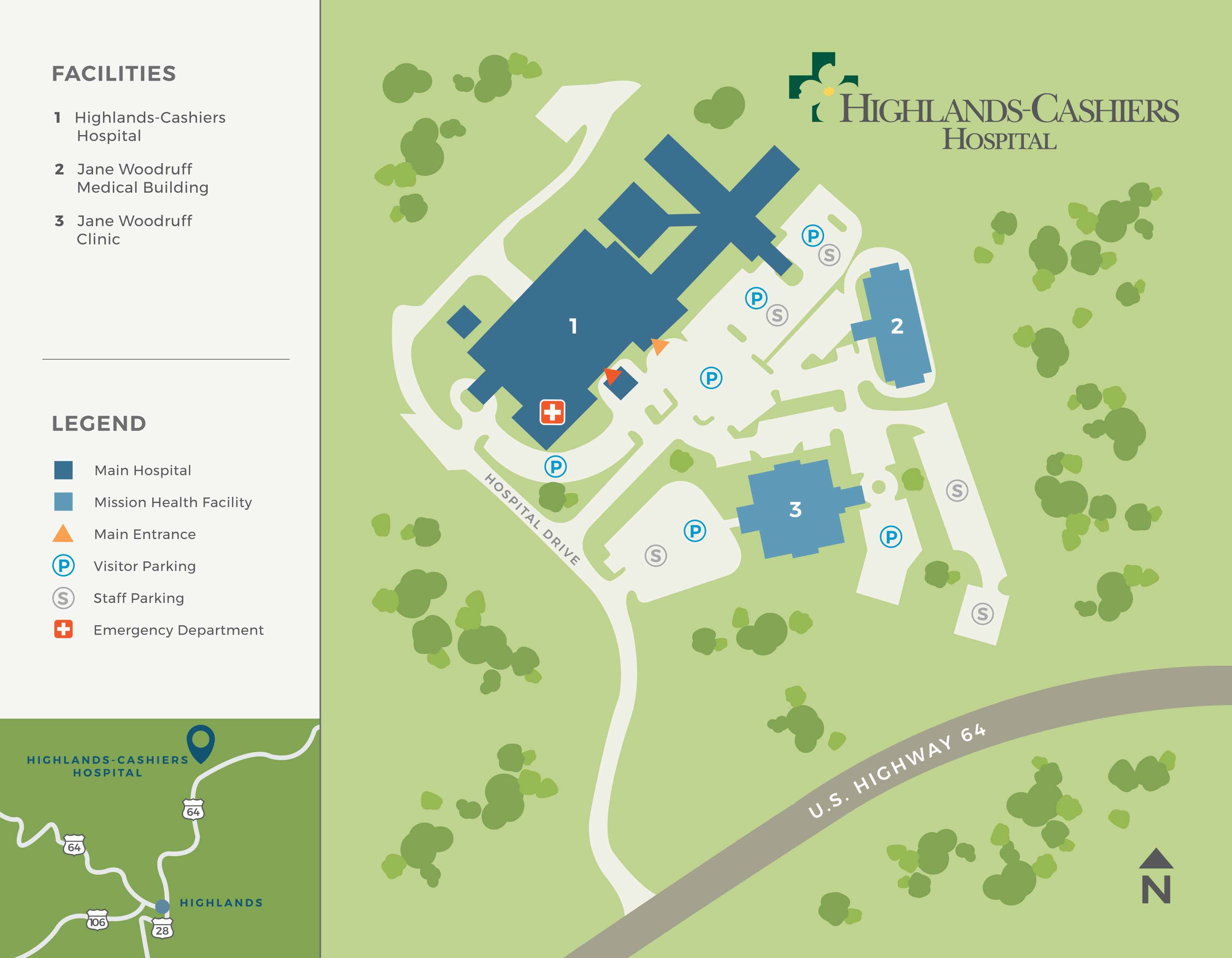Highland Cashiers Campus Map